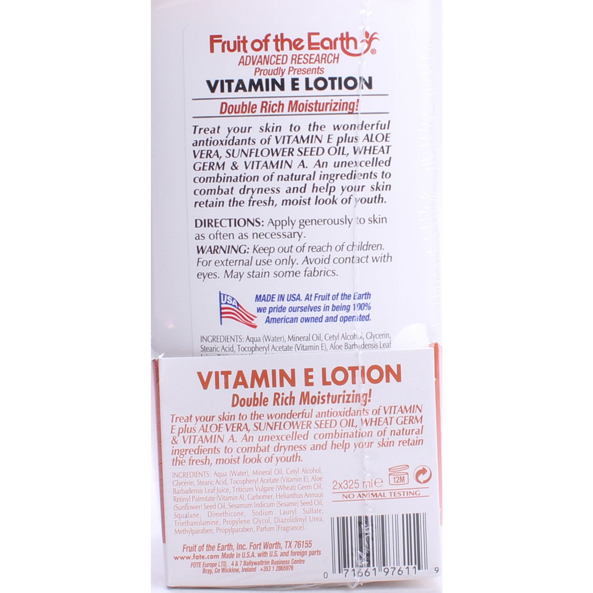 Fruit Of The Earth Gentle Healing Vitamin E Skin Care Lotion Twin Pack of 2 - Image 3