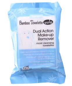 Bamboo Towel Works Dual Action Makeup Remover Moist Cleansing Towelette 20 x 15cm