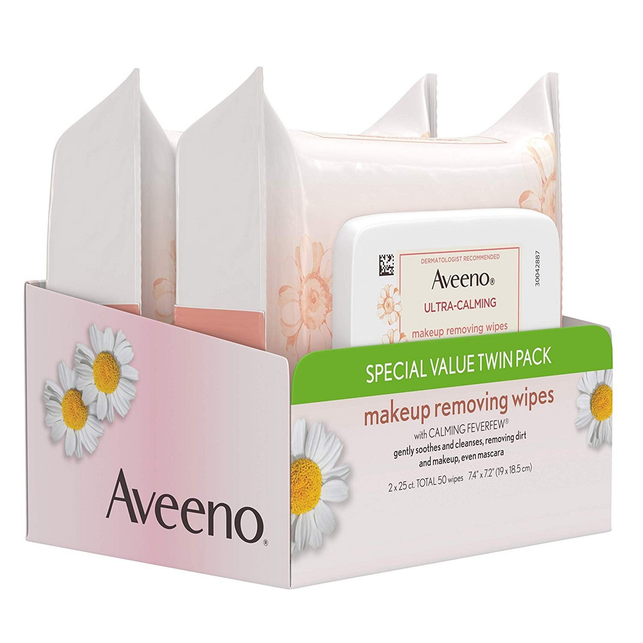 Aveeno Makeup Removing Wipes Twin Pack 19 x 18.5cm - Image 3
