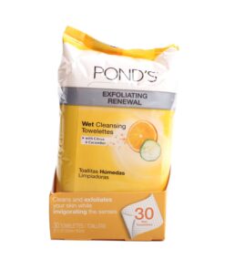 Pond's Exfoliating Renewal Wet Cleansing Towelette Citrus & Cucumber 15.2 x 18.5cm