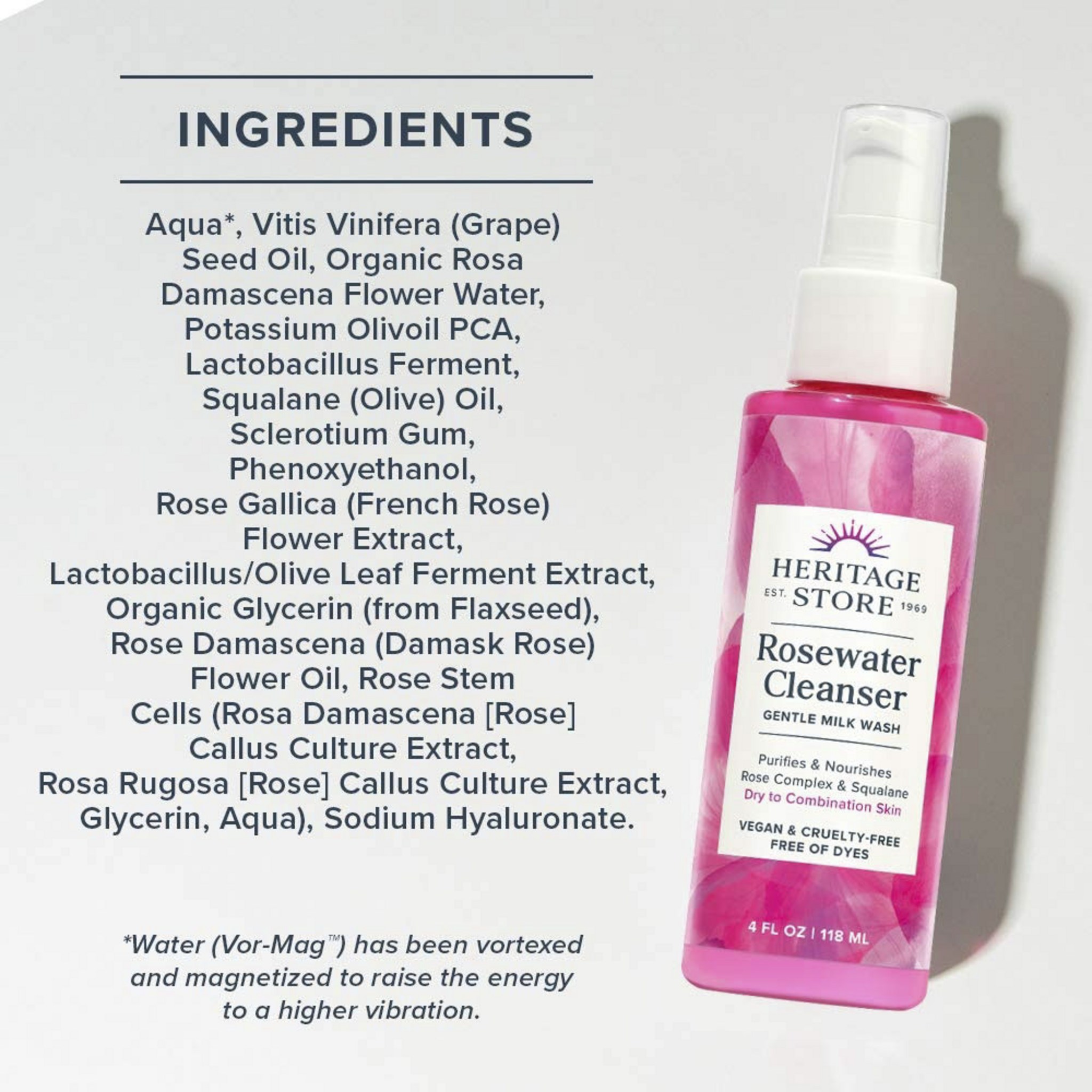 Heritage Store Rose Water Cleanser - Image 3