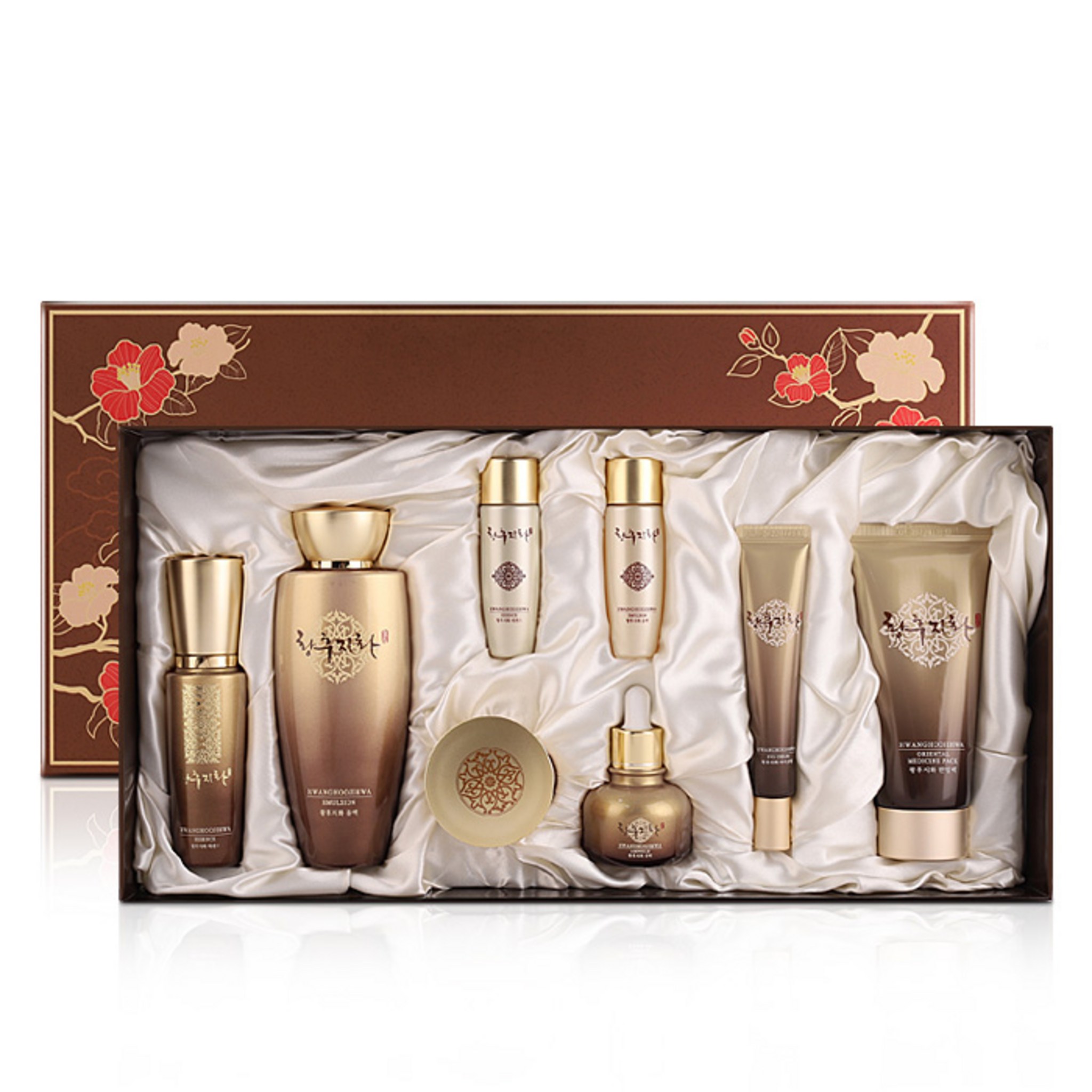 Hwanghujihwa Koreana Premium Herbal Cosmetics 6 Items + 2 Travel Items + Shopping Bag Set - Image 2