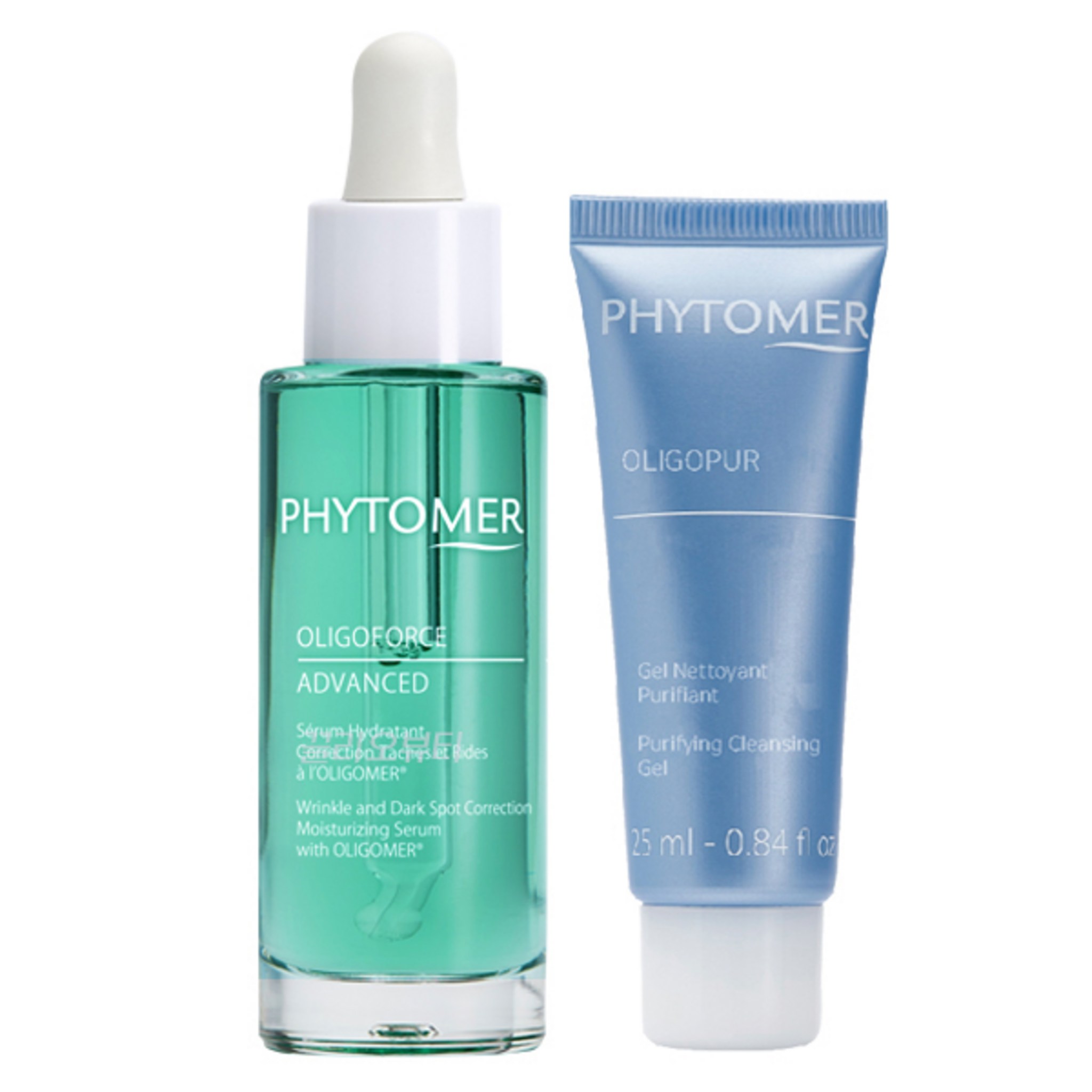 Phytomer Oligophor Serum Advanced 30ml + Gel Nettoye 25ml Set - Image 2