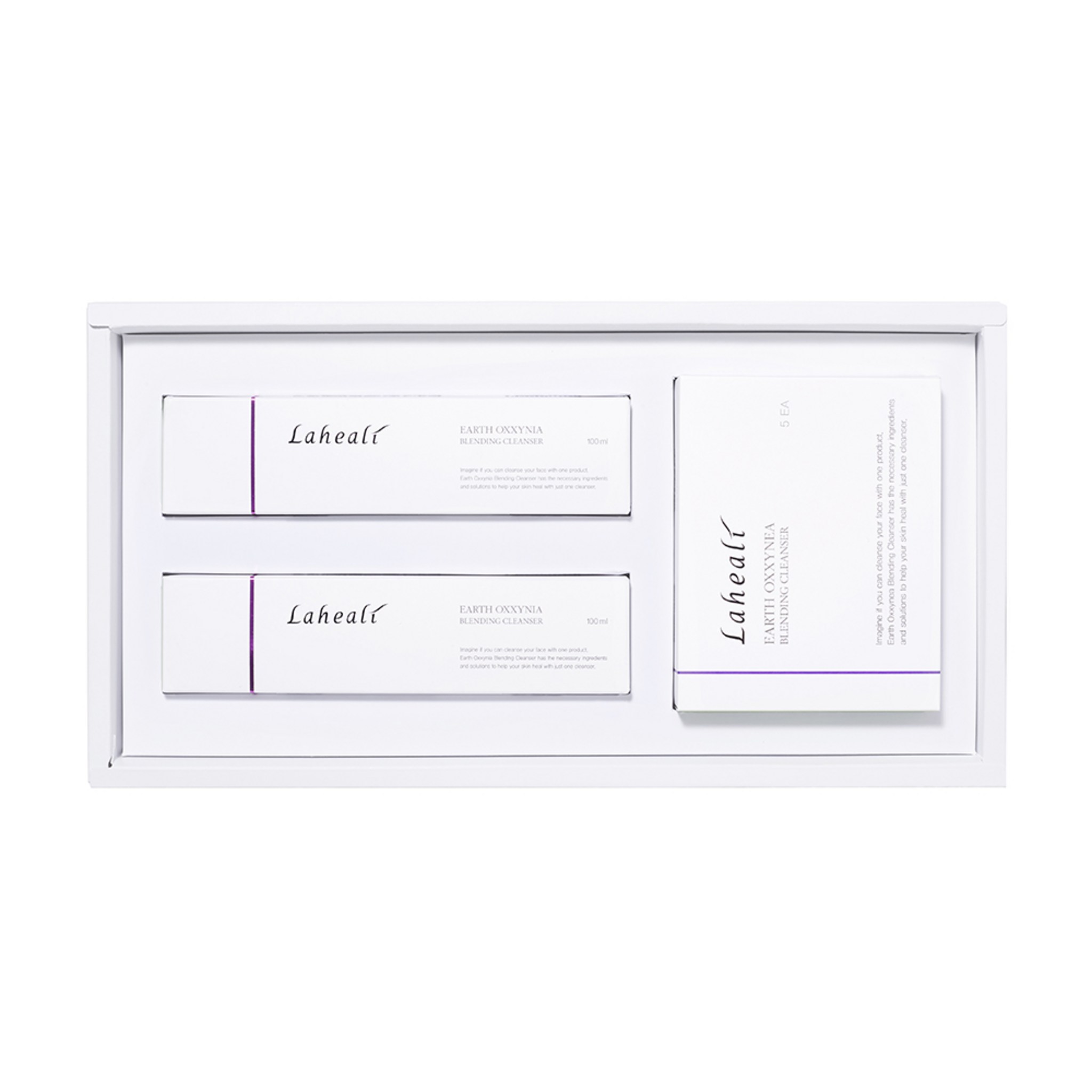 Rahili Earth Oxinia Blending Cleanser 100ml x 2p + Travel Pouch 3ml x 5p Set - Image 2