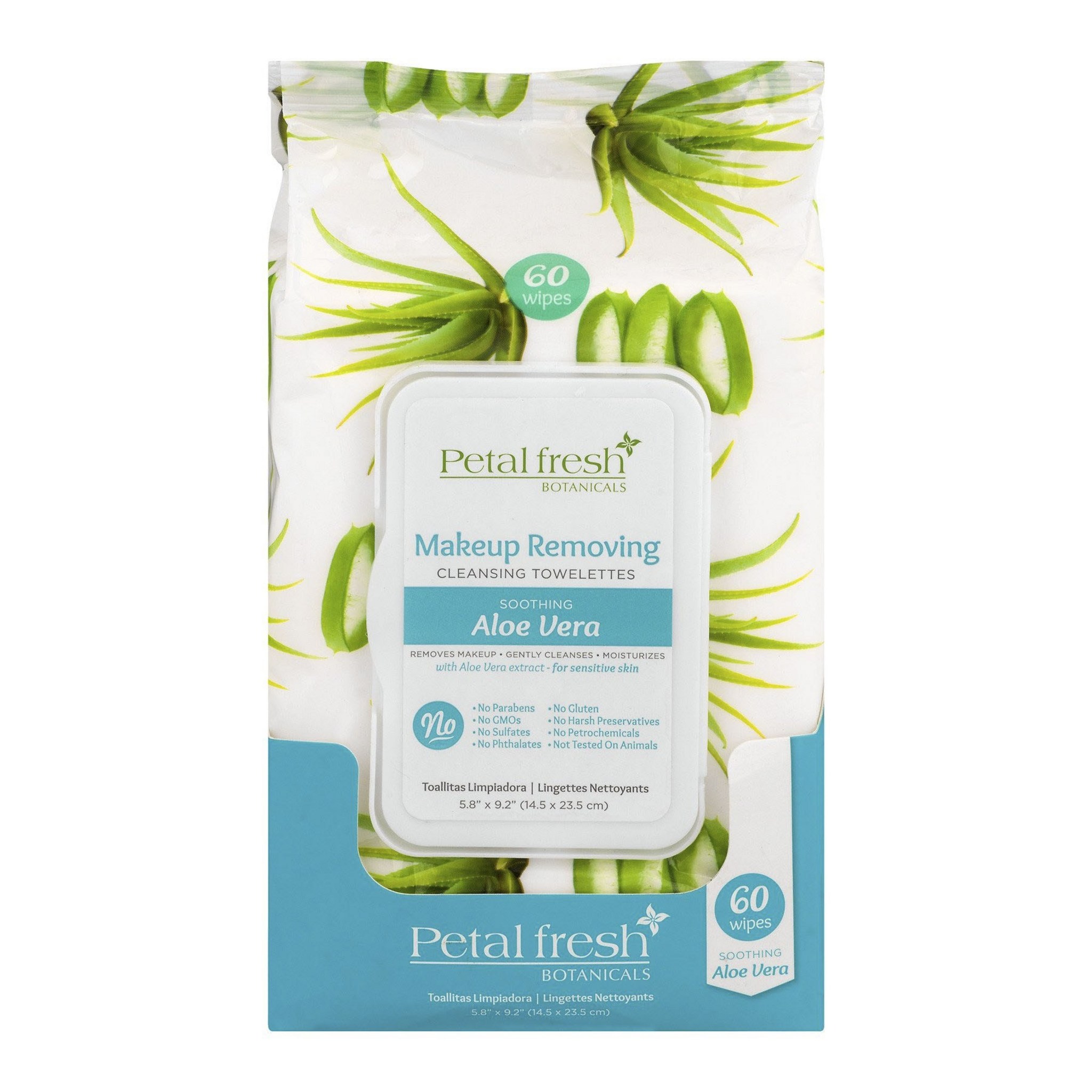 Petal Fresh Makeup Removing Cleansing Towelette Soothing Aloe Vera - Image 2