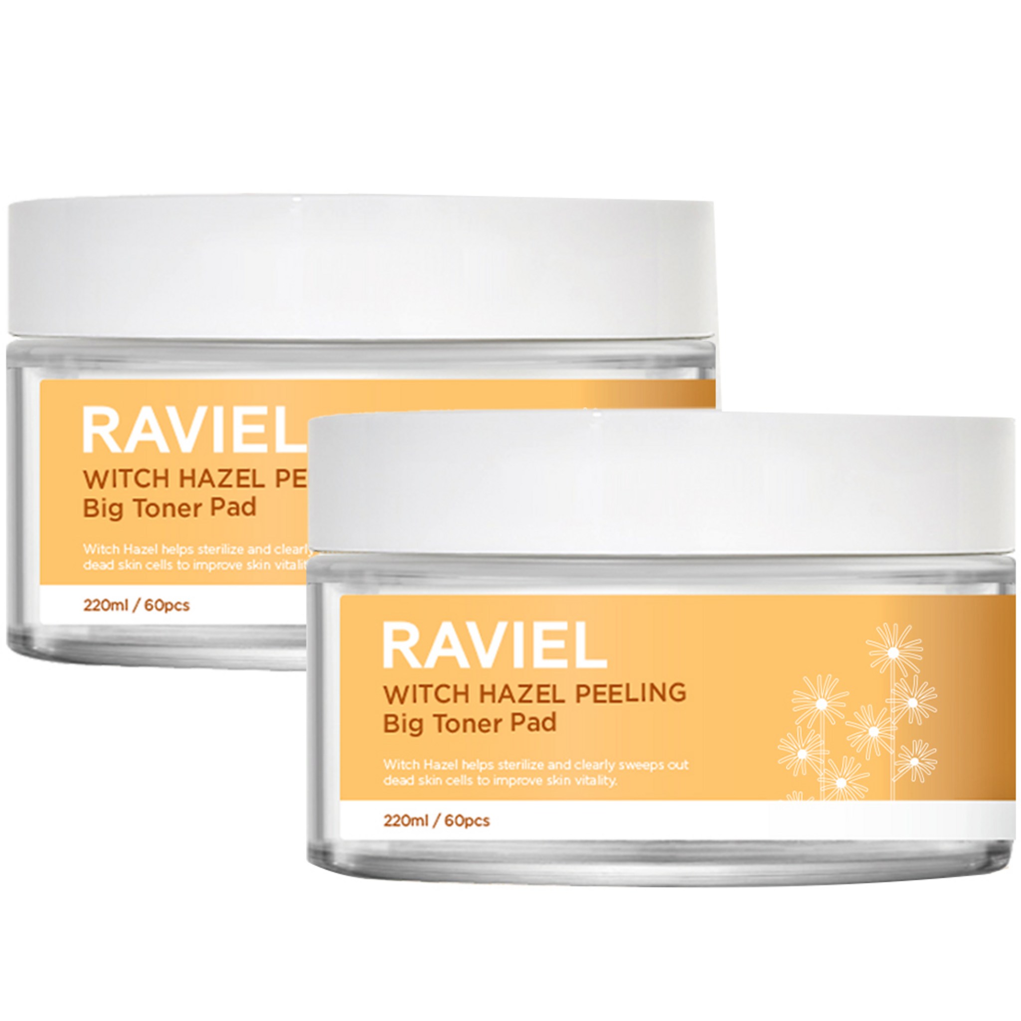 Raviel Witch Hazel Peeling Big Toner Pad 220ml - Image 3