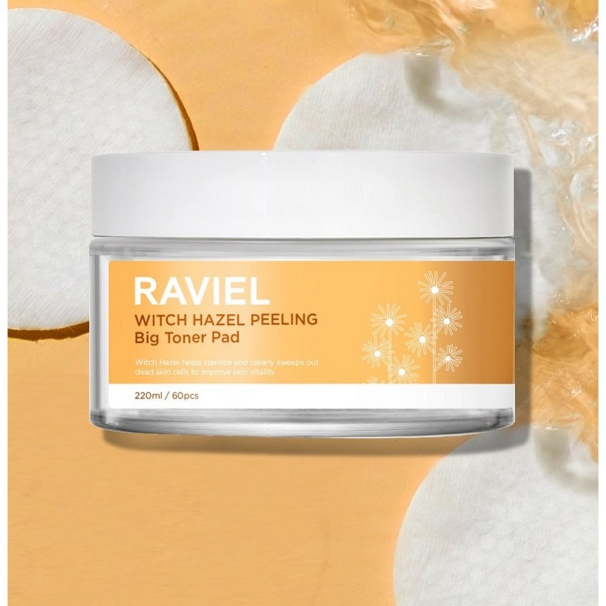 Raviel Witch Hazel Peeling Big Toner Pad 220ml - Image 6