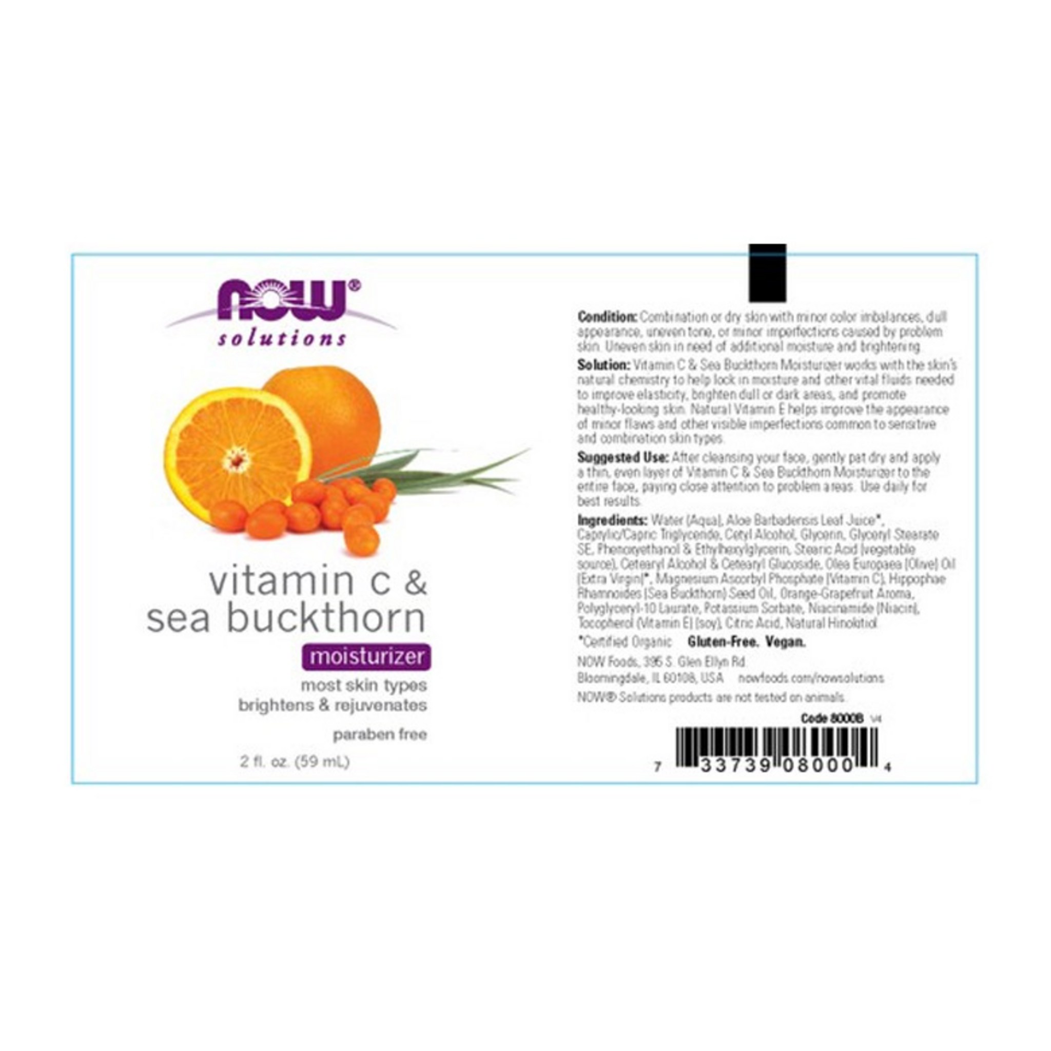 Now Foods Vitamin C & Sea Buckthorn Moisturizer - Image 2