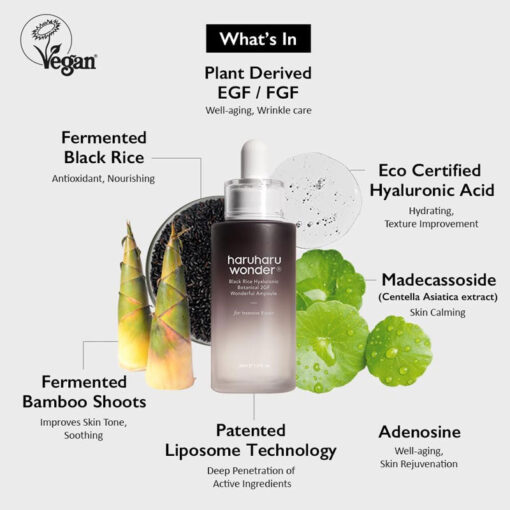 Black Rice Hyaluronic Botanical 2GF Wonderful Ampoule - Image 2
